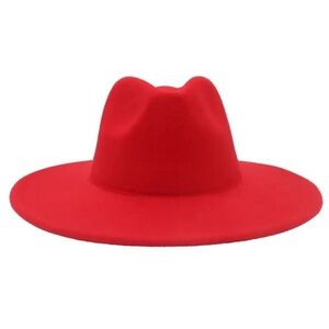 NWOT Large Brim Red Fedora